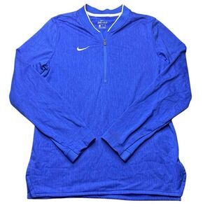 Nike Therma Fit Fleece 1/4 Zip Pullover Mens S Blue